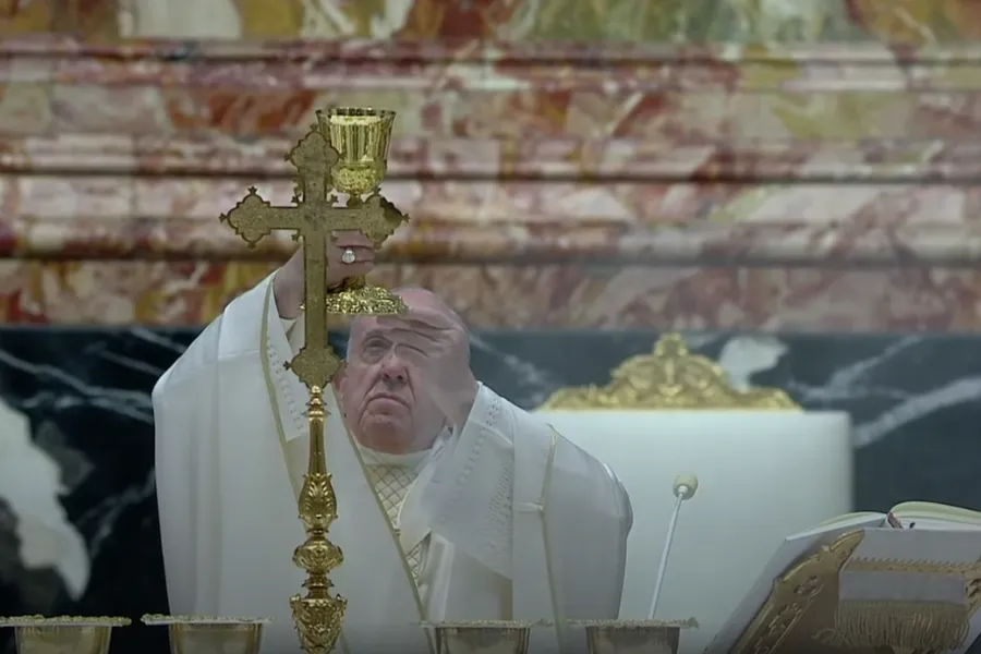 Pope Francis celebrates Corpus Christi Mass in St. Peter’s Basilica, June 6, 2021.?w=200&h=150